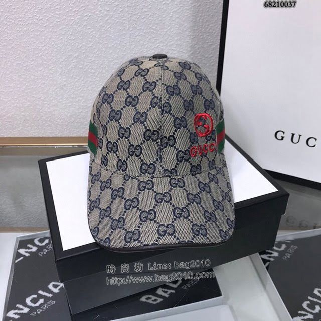 Gucci男女同款帽子 古馳GG印花鴨舌帽棒球帽  mm1032